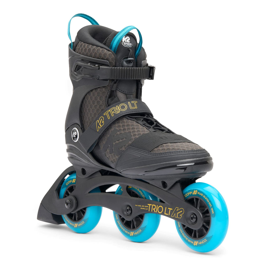 K2 Unisex – Erwachsene Trio Lt 100 Inline Skates EU: 36.5 (UK: 4 / US: 5) black - blue, EU: 36.5 (UK