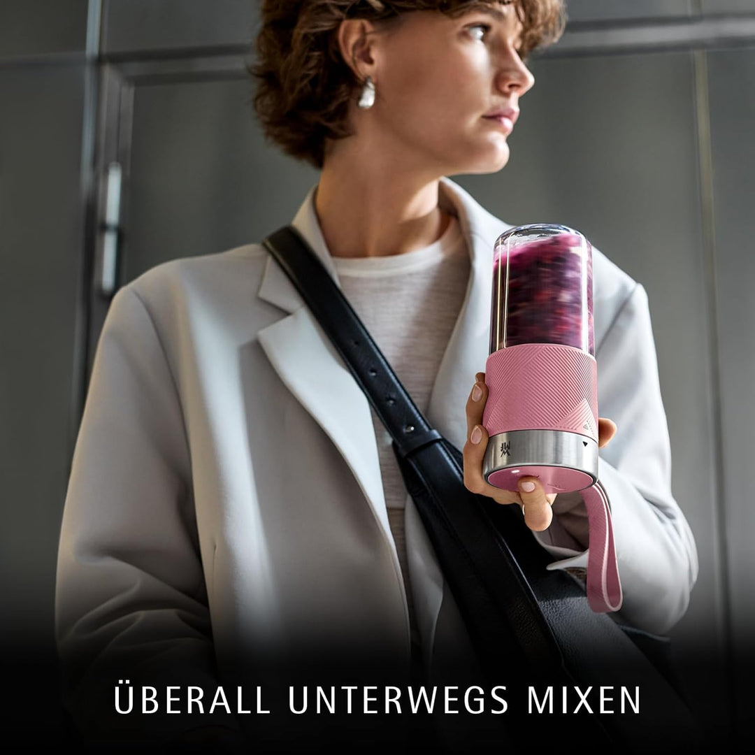 WMF Küchenminis Mix on the Go 300 ml, Mini Mixer to Go, USB Mixer Smoothie Maker, aufladbarer Person