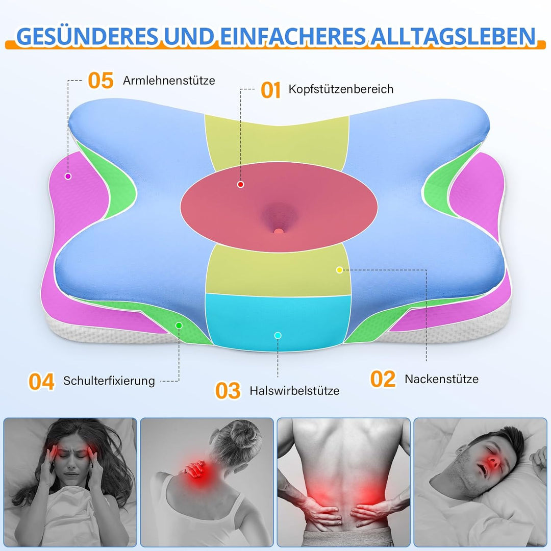 Ehomfory Memory Foam Kissen, Nackenstützkissen Ergonomisches Seitenschläferkissen Nackenkissen Kopfk