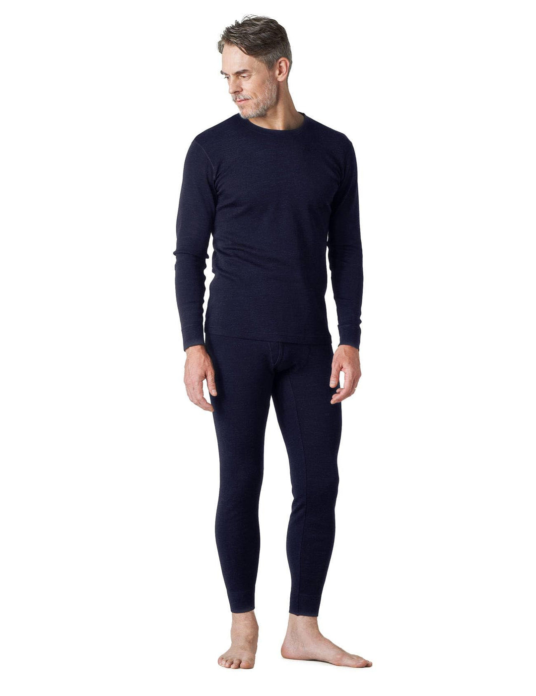 LAPASA Herren 100% Merinowolle Thermounterwäsche Set, Premium Merino Wolle Unterhemd & Unterhosen, T