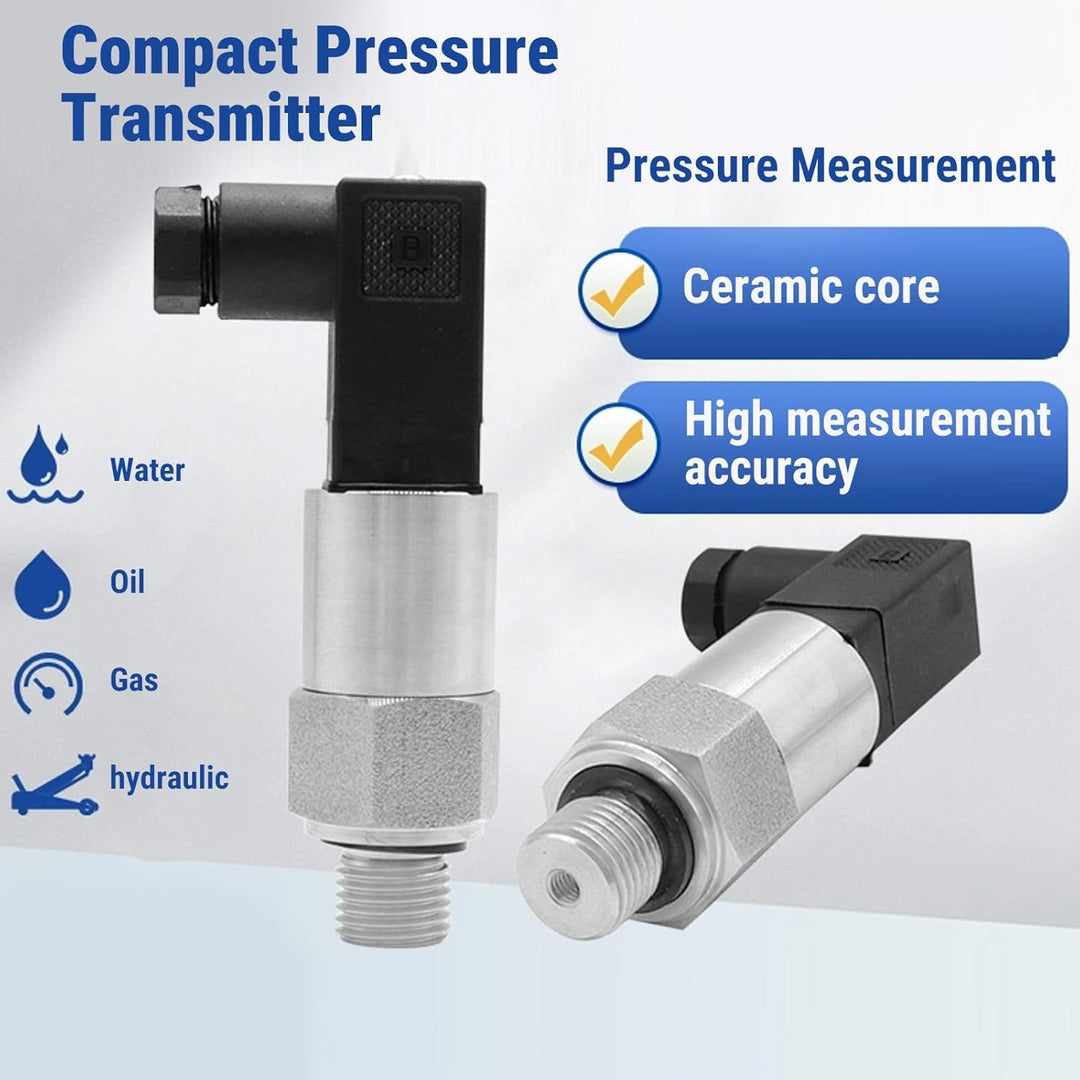 TICFOX 4-20mA Ausgang G1/4" Stromtyp Drucksensor Transmitter Druckschalter Silikon Drucktransmitter