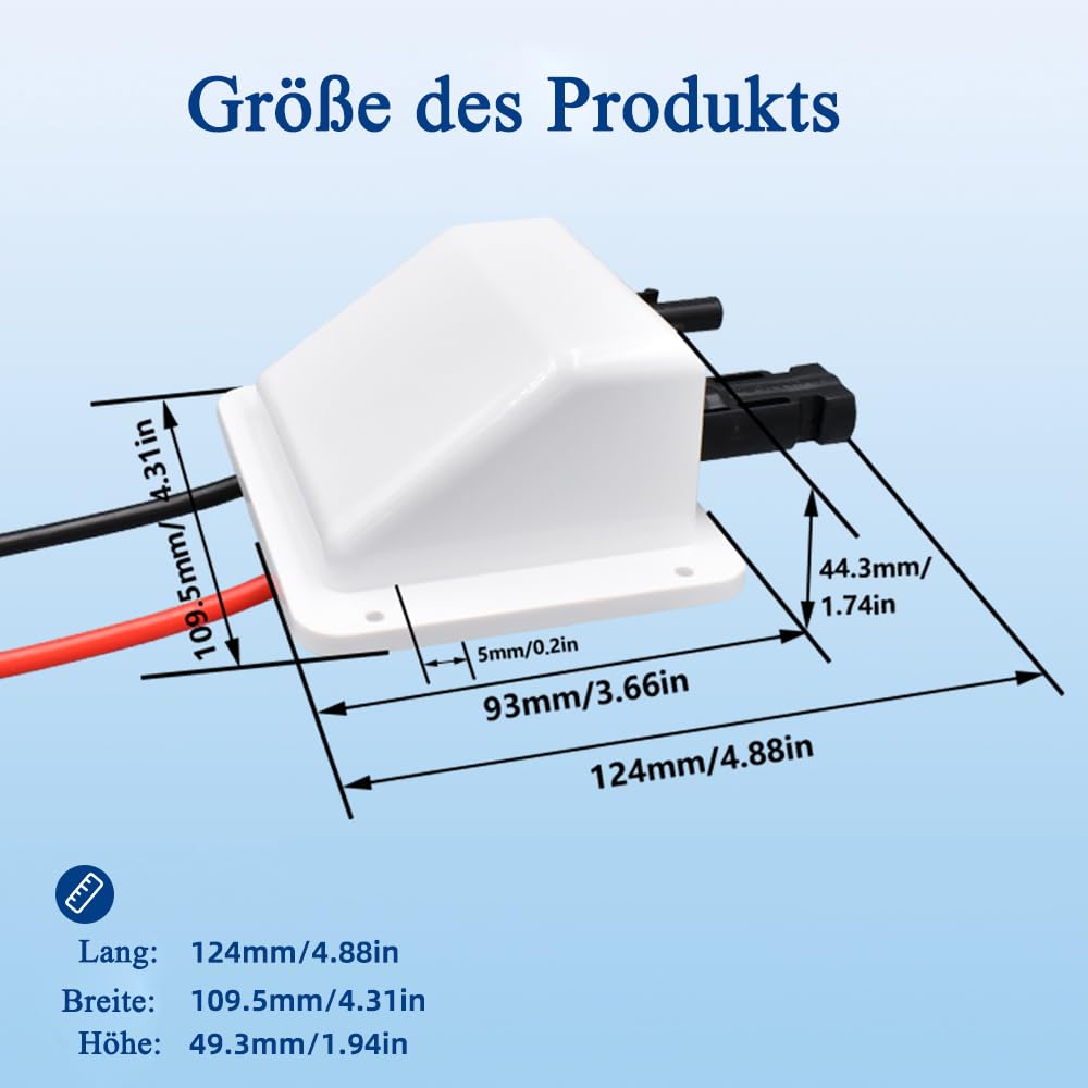 Slocable ABS Double Solar Kabeleinführung Gehäuse mit weichem Kupferkabel, Anti-Wetter und UV-Bestän