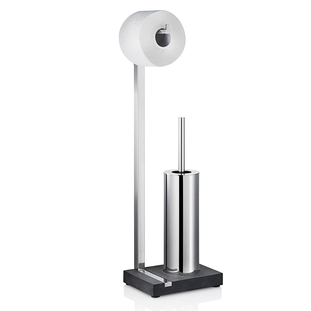Blomus,68820,Menoto AA8- WCBürstenhalter Edelstahl fürToilettenbürste und WC Rollen Edelstahl Polier