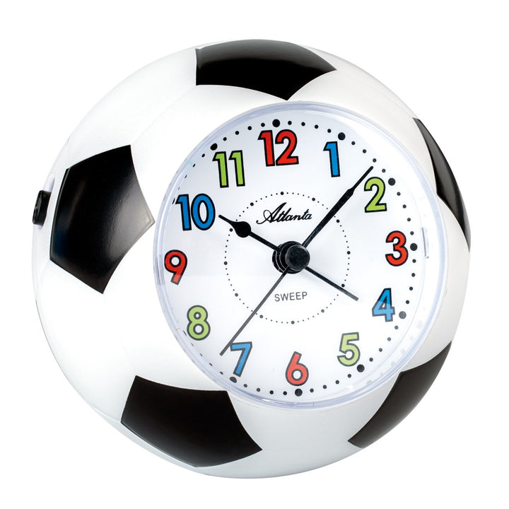 Atlanta Kinderwecker ohne Ticken Fussball WM + Kinderarmbanduhr - 1199 KAU (Blaue Armbanduhr), Blaue