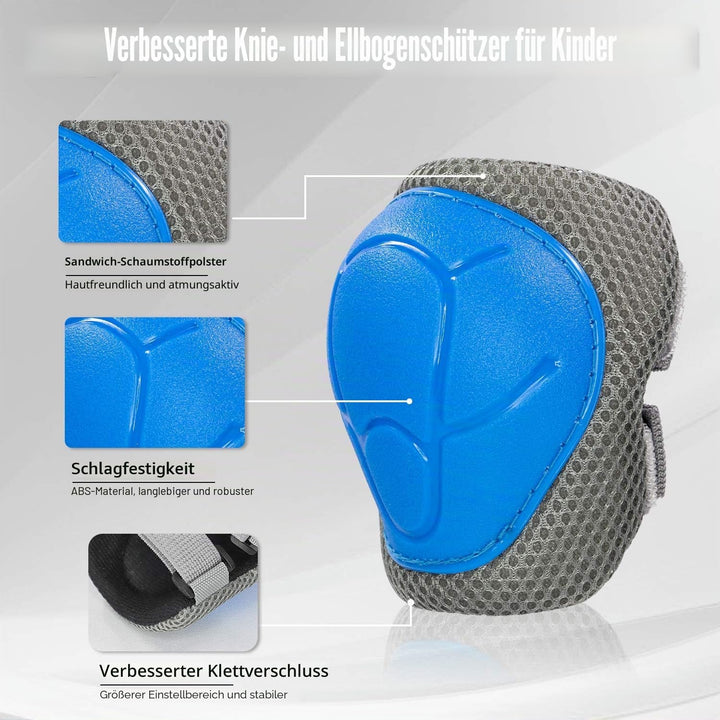LANOVAGEAR Knieschoner Kinder Protektoren Knieschützer Set 2-8 Jahre Ellbogenschützer, Knieschützer