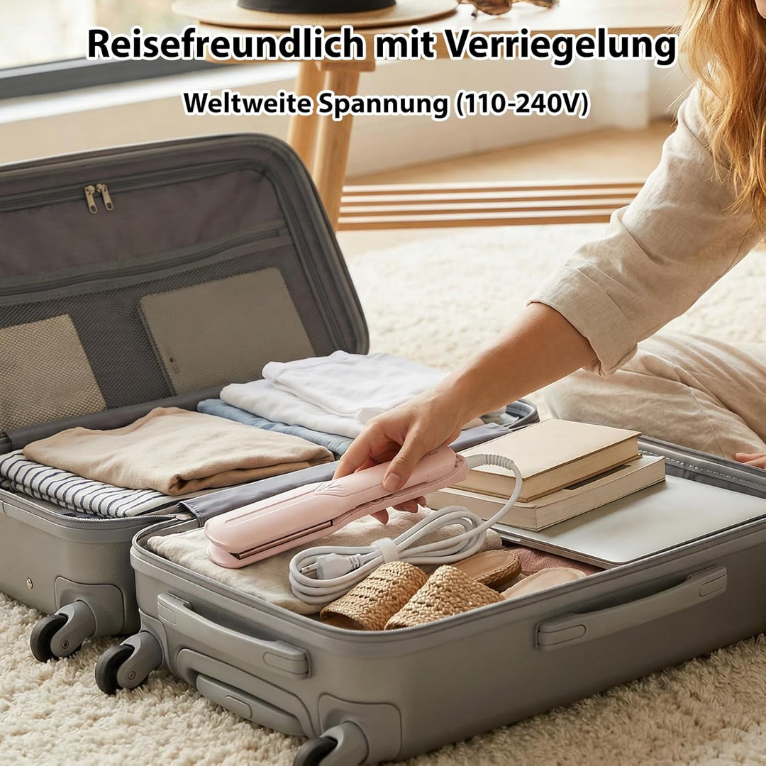 Dampf-Glätteisen mit Infrarot & Keramik - Breite 38mm Platten für langes, dickes Haar - Reduziert Ha