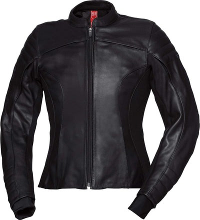 IXS Motorradjacke mit Protektoren Motorrad Jacke Tour Damen Lederjacke Anna schwarz 36, Tourer, Ganz