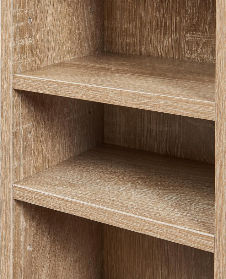 [en.casa] CD Regal Tynset DVD Regal mit 12 Ablagefächern CD Aufbewahrung 175 x 20 x 20 cm Standregal