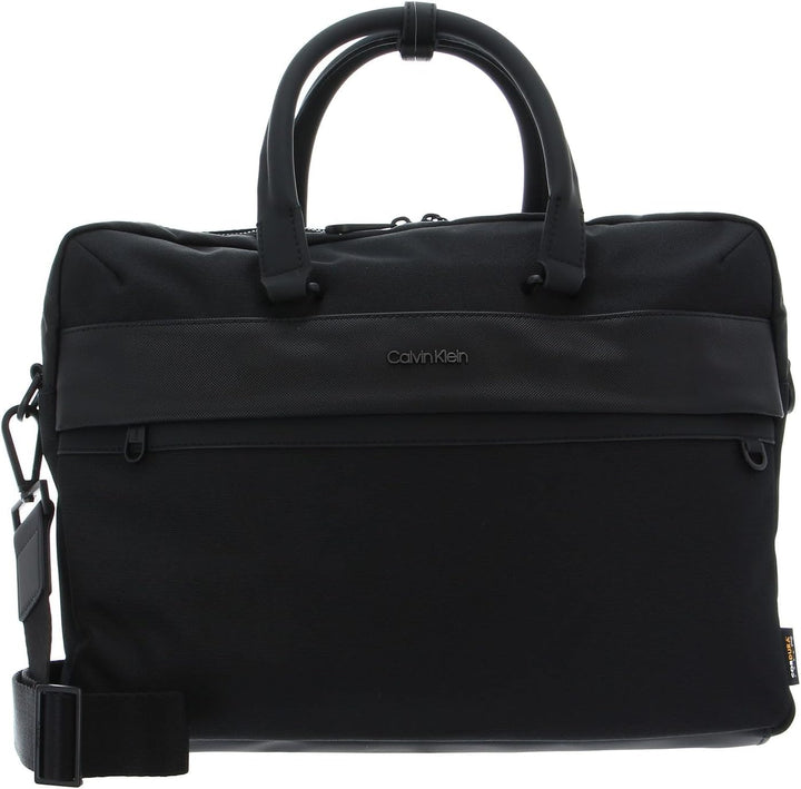 Calvin Klein Herren Remote Laptop Bag W/Sleeve Tasche, Ck Schwarz