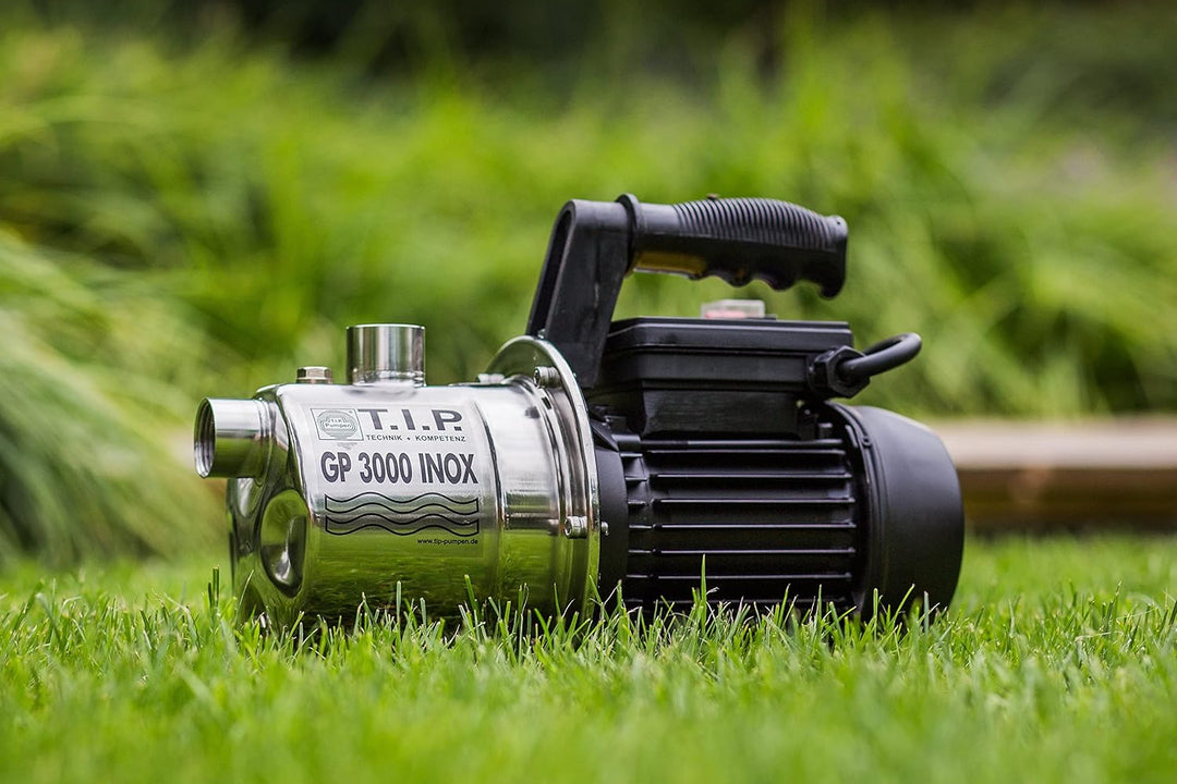 T.I.P. Gartenpumpe Edelstahl (2.950 l/h Fördermenge, 42 m Förderhöhe, 4,2bar Druck, 550W, selbstansa