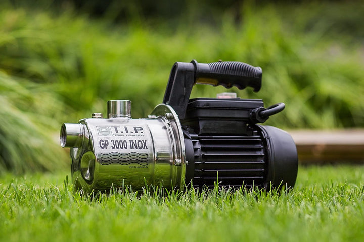 T.I.P. Gartenpumpe Edelstahl (2.950 l/h Fördermenge, 42 m Förderhöhe, 4,2bar Druck, 550W, selbstansa