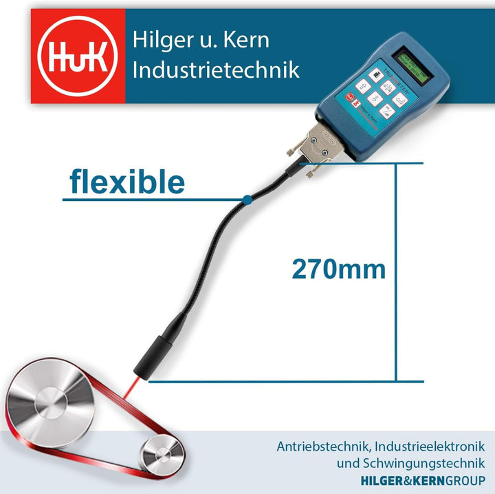 TRUMMETER® Riemenspannungsmessgerät, Messbereich 10-800 Hz, Zwei Zeilen LCD, 10 Sprachen verfügbar,
