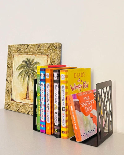 MSDADA Buchstützen, Buchstütze aus Metall Bücher Halter Regal, Bookends Buchstopper, Buchhalterung B