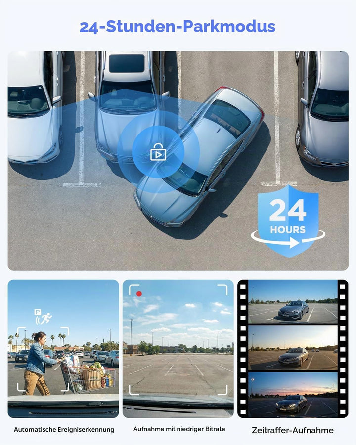 VIOFO A119 V3 Dashcam 2K 60fps mit GPS, 24 Std. Puffer Parkmodus Autokamera, Nur Frontscheibe 2560x1