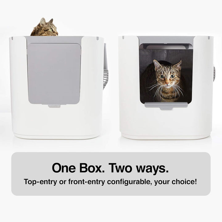 Modkat XL Katzenklo- Top-Entry oder Front-Entry konfigurierbar, Sieht gut aus, reduziert die Litter
