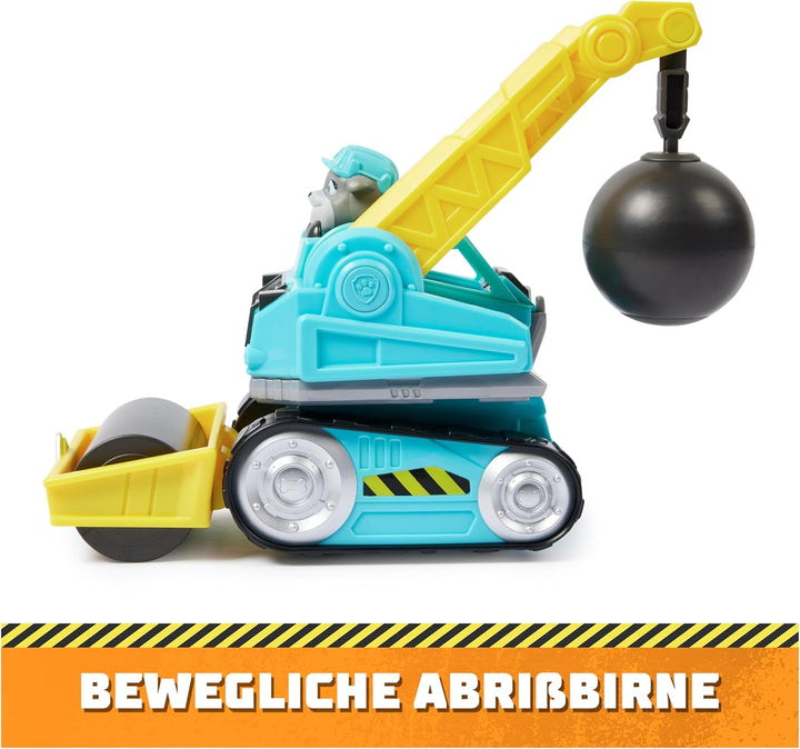Rubble & Crew - Abrissbirnen-Baufahrzeug mit Motor-Figur (Basis Fahrzeug), Spielzeug für Kinder ab 3