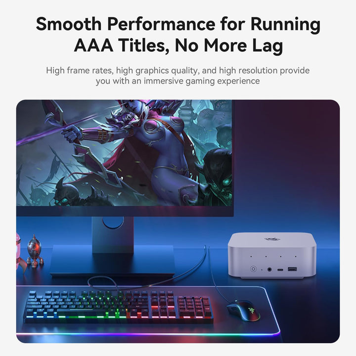 Beelink SER9 Pro Mini PC, AMD Ryzen R7 H255 (8C/16T, bis zu 4.9 GHz), 32GB LPDDR5X RAM, 1TB PCIe 4.0