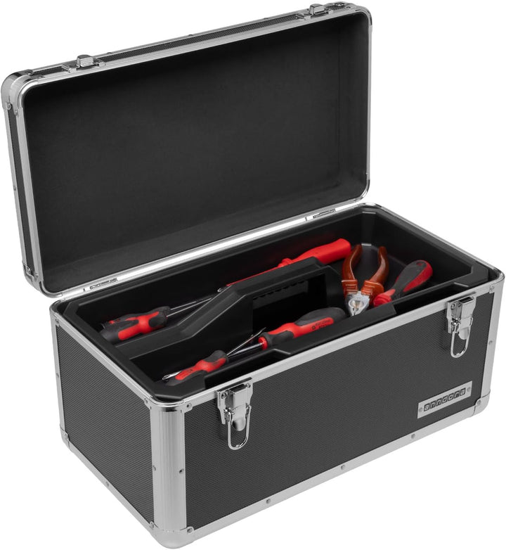 anndora Werkzeugkoffer 28 Liter - XL Werkzeugkasten Werkzeugbox - schwarz, Xl - Schwarz