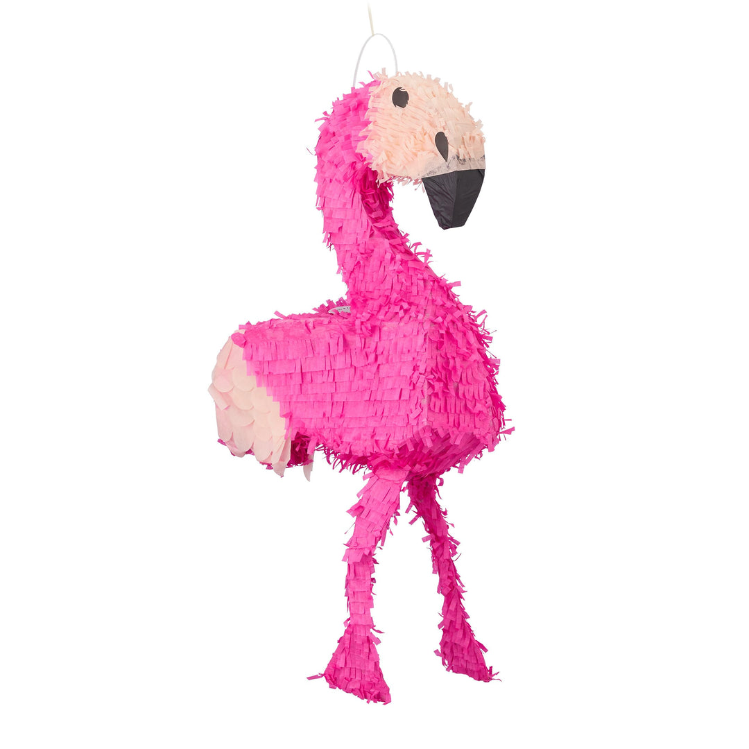 Relaxdays 4er Set Pinata Flamingo, zum Aufhängen, Kinder, Mädchen, Geburtstag, zum Befüllen, HxBxT: