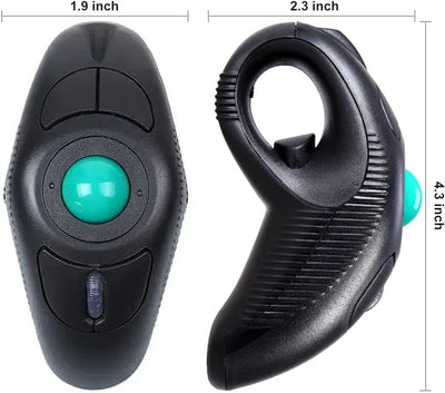 IMAGE Trackball Maus Kabellose USB Hanheld Funkmaus mit Laser für Rechts- oder Linkshänder