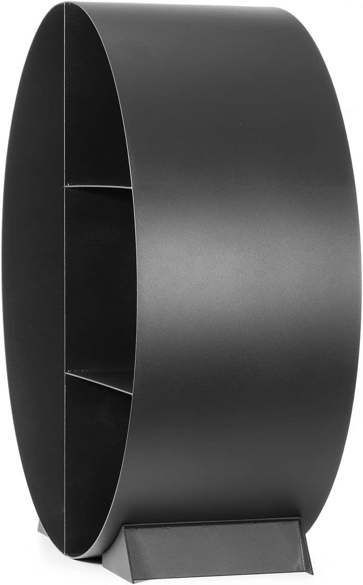 Moritz Metall Kaminholzregal Rund 4 Fächer Brennholzregal Feuerholzregal Stapelhilfe Holzhalter Kami