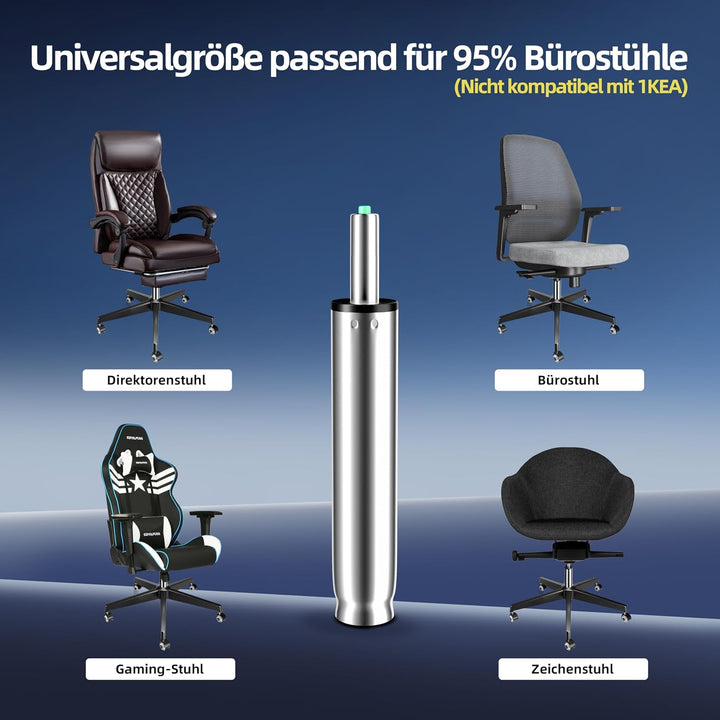 Mastery Mart Gasdruckfeder für Bürostühle, Länge 272mm - 388mm Gasdruckfeder, Gasdruckdämpfer Belast