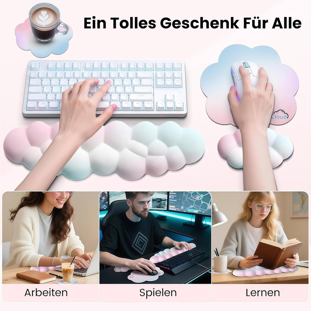 Angel-Flügel Handgelenkstütze,Handballenauflage Tastatur, Memory Foam Wrist Rest,Erinnerungsschaumst