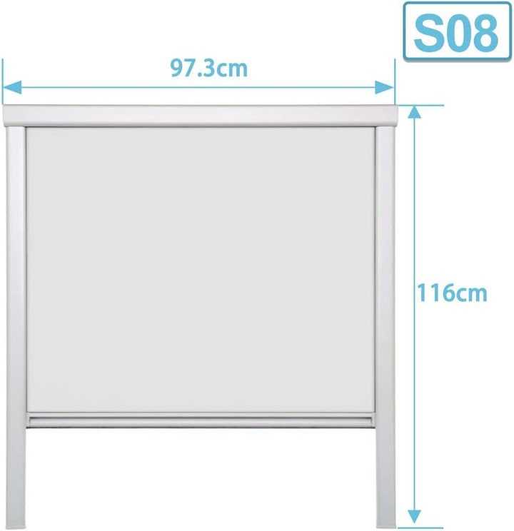 Lospitch Dachfenster Verdunkelungsrollo Grau Thermo-Rollo, 100% Verdunkelung, Silberne Seitenschiene