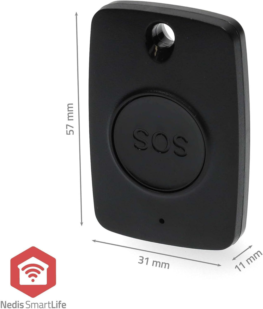 Nedis Smart-Panik-Knopf - Zigbee 3.0 - Batterietyp – Energie: CR2450 - Schwarz