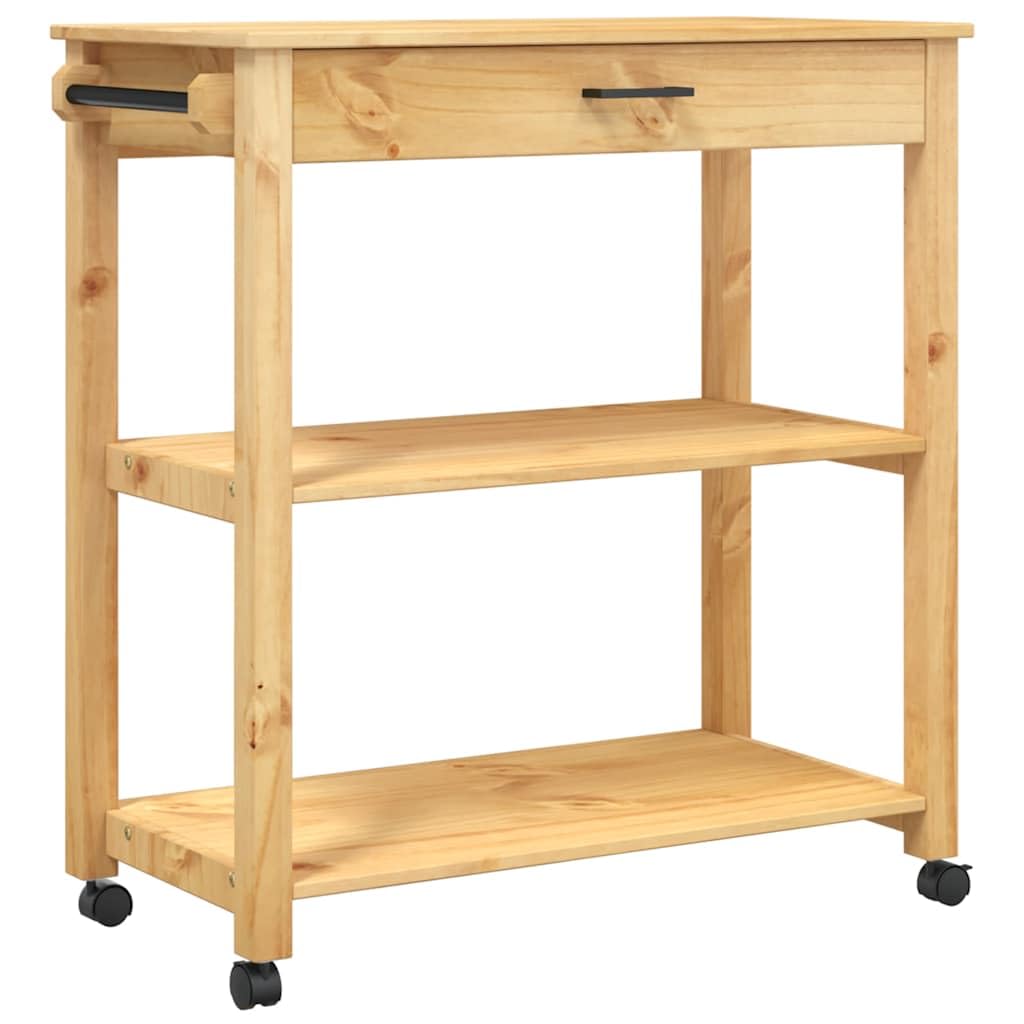 vidaXL Küchenwagen, Servierwagen mit viel Stauraum, Beistellwagen für Küche Wohnzimmer Badezimmer, T