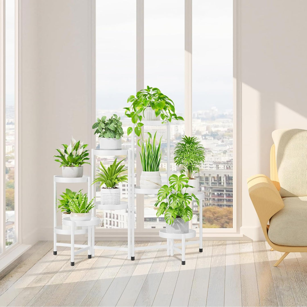 iDavosic.ly Pflanzenständer Metall mit 9 Etagen, Blumenständer Pflanzenregal Blumenregal Indoor Outd