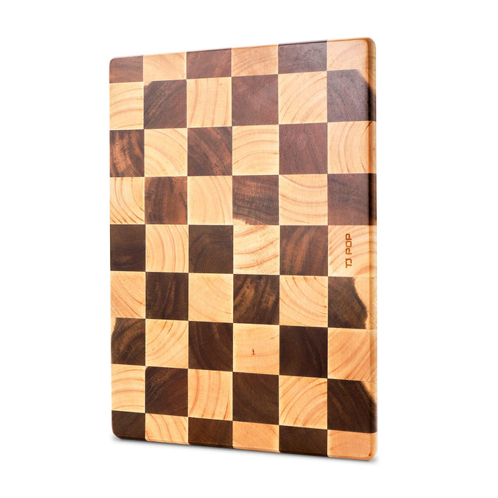 Schneidebrett Holz & Serviertablett TJ POP Schneidebrett für Küche 37 x 26 x 2 cm Perfekt für Brot,