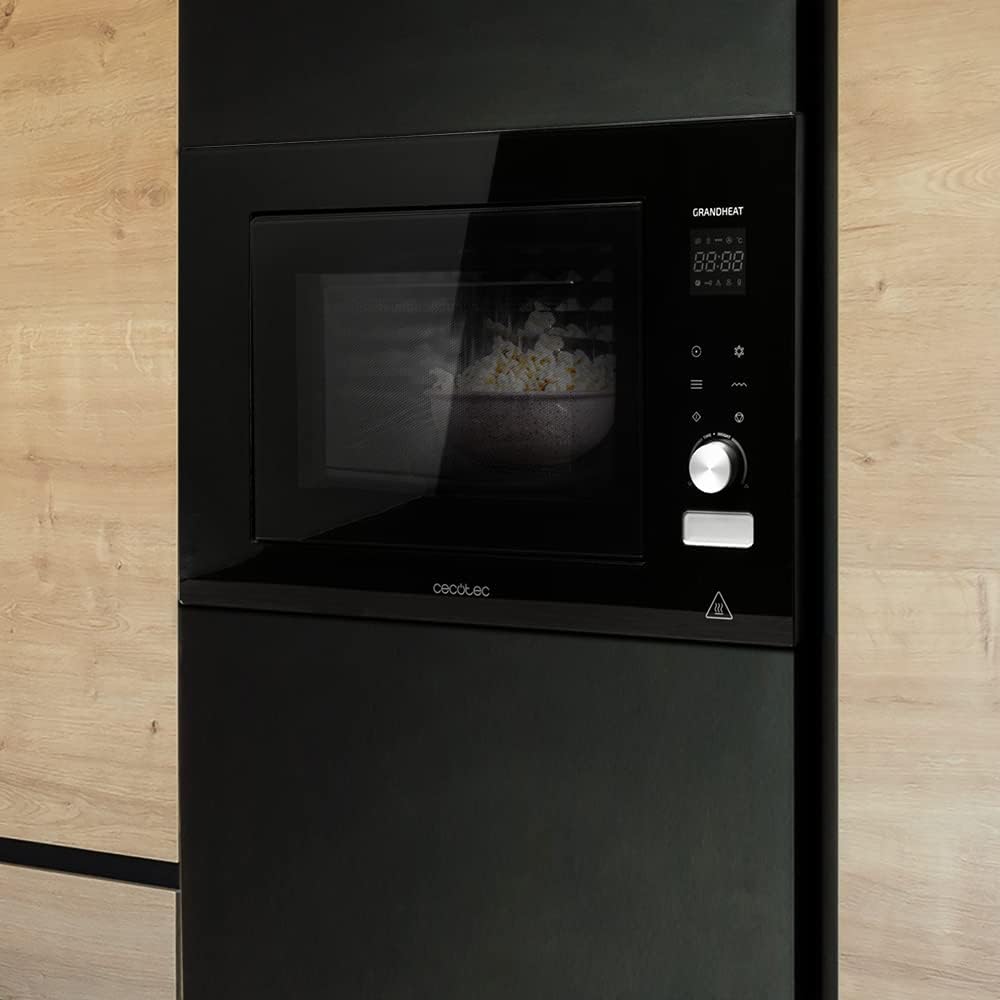 Cecotec Einbaubarer Digitaler Mikrowellenherd GrandHeat 2000 Built-in Touch Black. 1200 W Leistung,