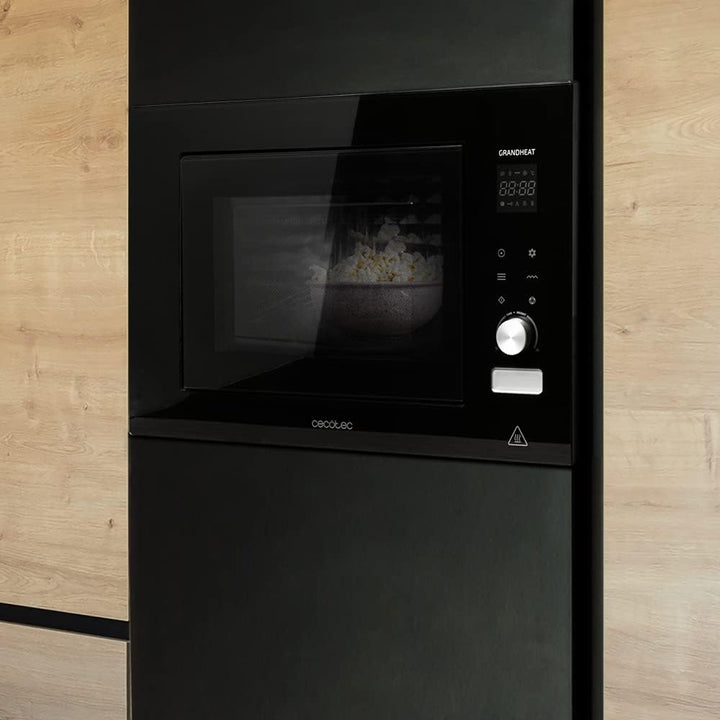 Cecotec Einbaubarer Digitaler Mikrowellenherd GrandHeat 2000 Built-in Touch Black. 1200 W Leistung,