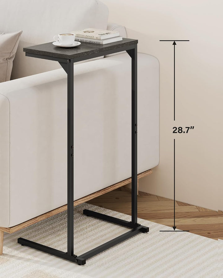 TUTOTAK C-förmiger Beistelltisch, TV-Tablett, Kleiner Seitentisch, 73 cm hoher Couch-Tisch, Tablett-