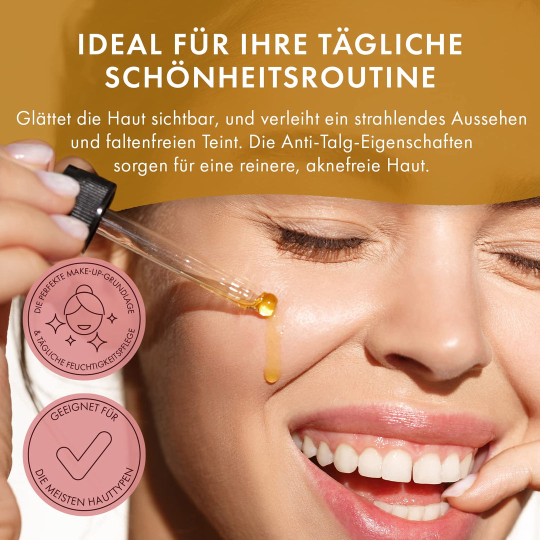 Reines Arganöl 100ml. 100% kalt gepresst und zertifiziert biologisch für Gesicht, Haare, Haut, Nägel