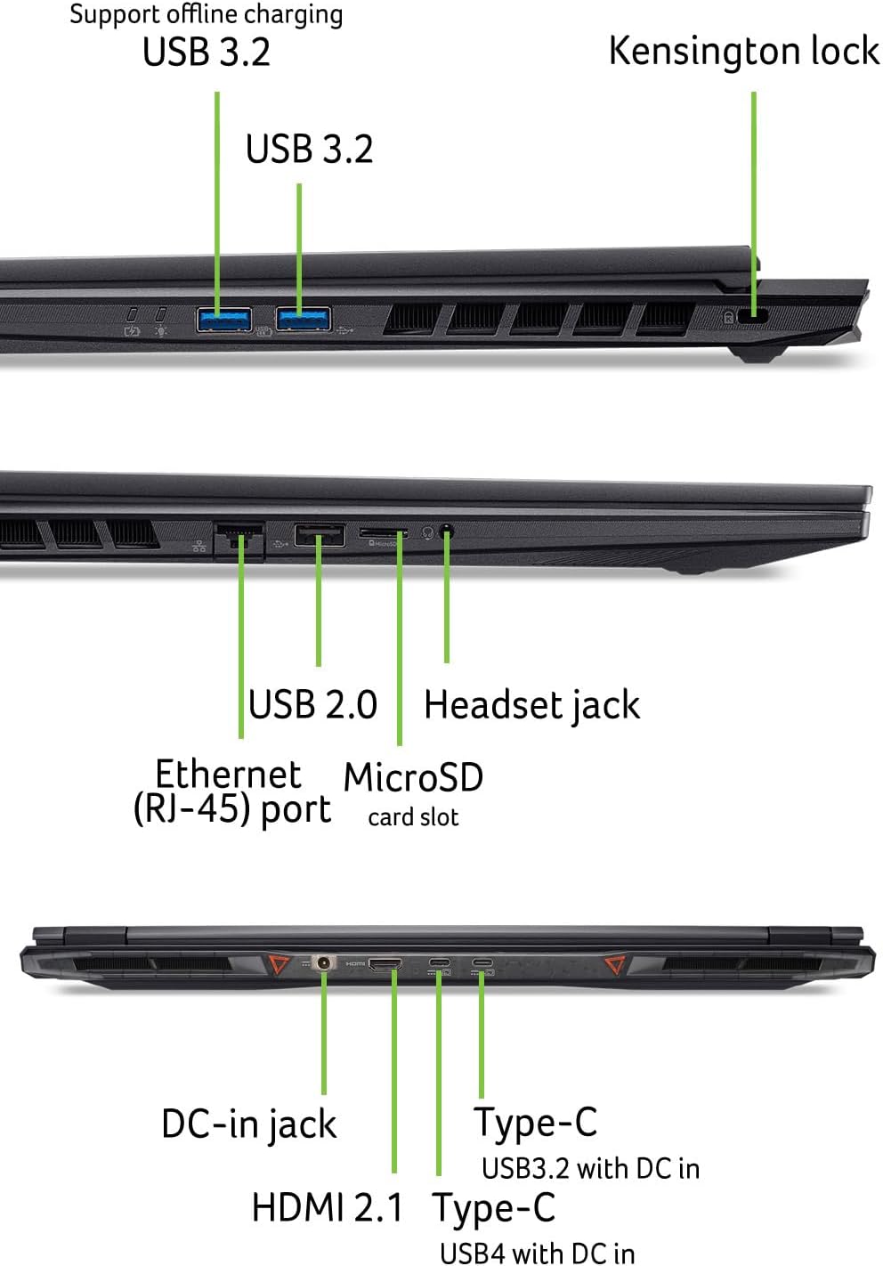acer Nitro 18 AI (AN18-61-R1WB) Gaming Laptop, 18" WQXGA IPS 165Hz Display, AMD Ryzen Al 7 350, 16 G
