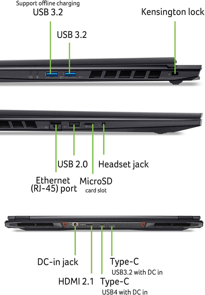 acer Nitro 18 AI (AN18-61-R1WB) Gaming Laptop, 18" WQXGA IPS 165Hz Display, AMD Ryzen Al 7 350, 16 G