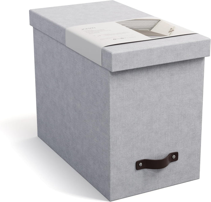 BIGSO JOHAN Hängeregisterbox A4 – Hängemappenbox mit Deckel und Griff – Schreibtischablage für Hänge
