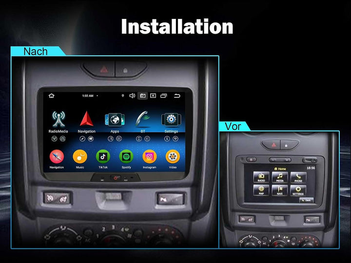 Erisin 8 Zoll Acht-Kern Android 14 DAB+ Autoradio Für Dacia Sandero Lodgy Logan Dokker Duster 2012-2
