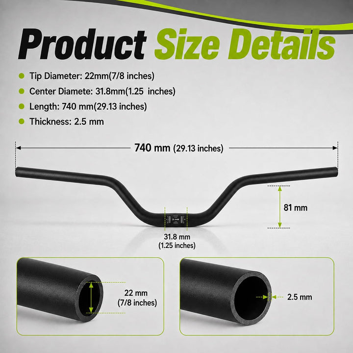 JFG RACING Surron Lenker,Motorrad Lenker High Rise Lenker Universal für Fahrräder Surron Sur-Ron Sur