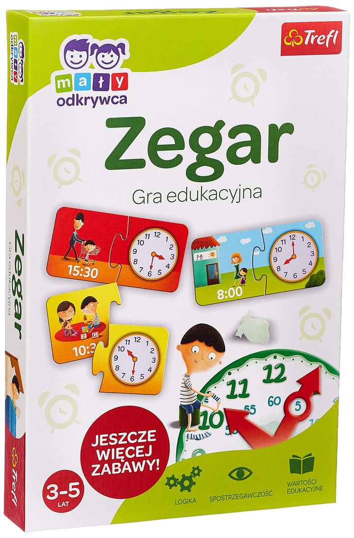Trefl Uhr - Kleiner Entdecken Bildungsspiel für Kinder von 3 - 5 Jahren