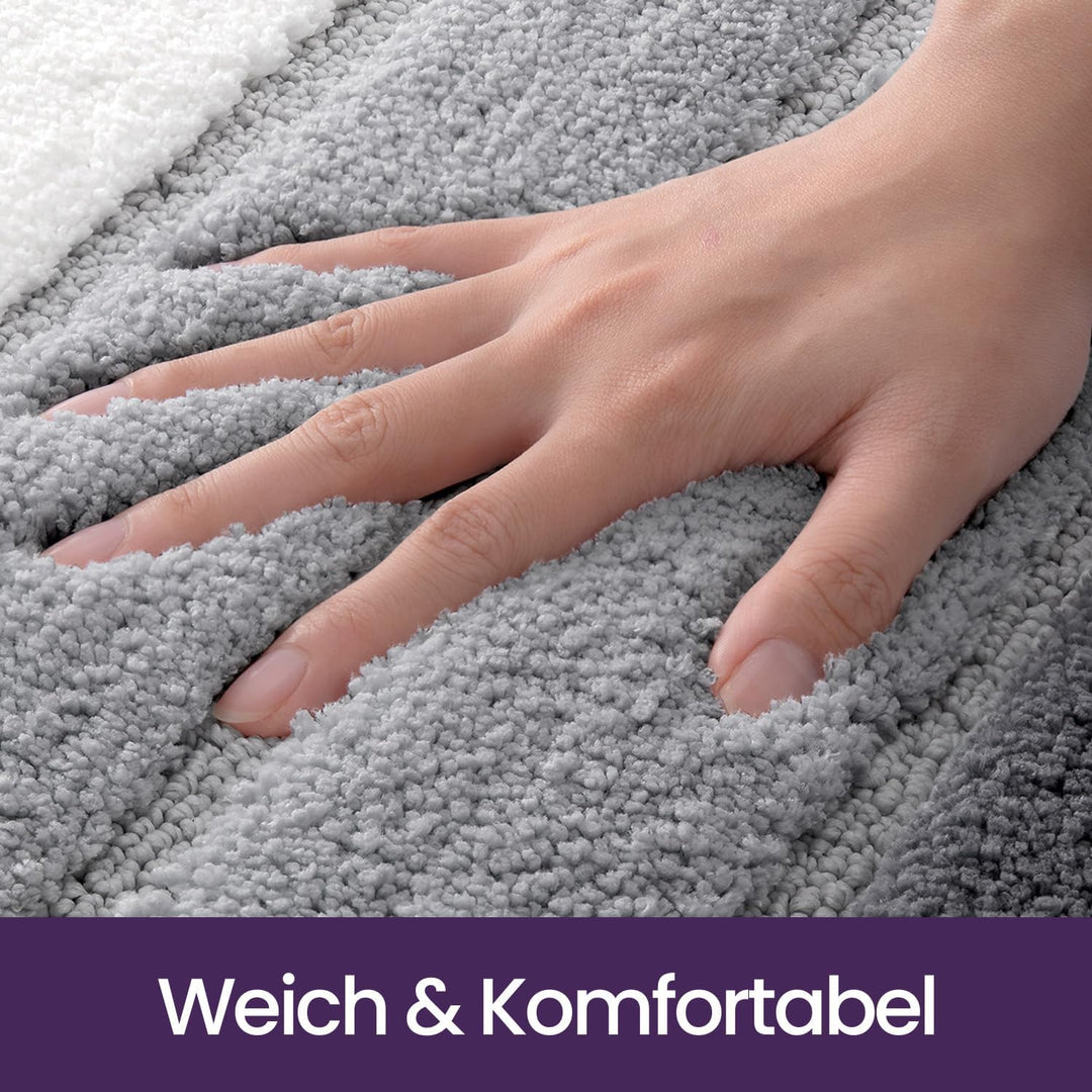 DEXI Badematte rutschfest 50 x 80 cm, Weich Badezimmerteppich Saugfähige Badteppich Waschbar Badvorl