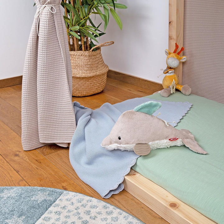 sigikid 43206 Aktiv-Delfin, Yellow für Mädchen und Jungen von 0 bis 12 Monaten Grau/Weiss, Grau/Wei&