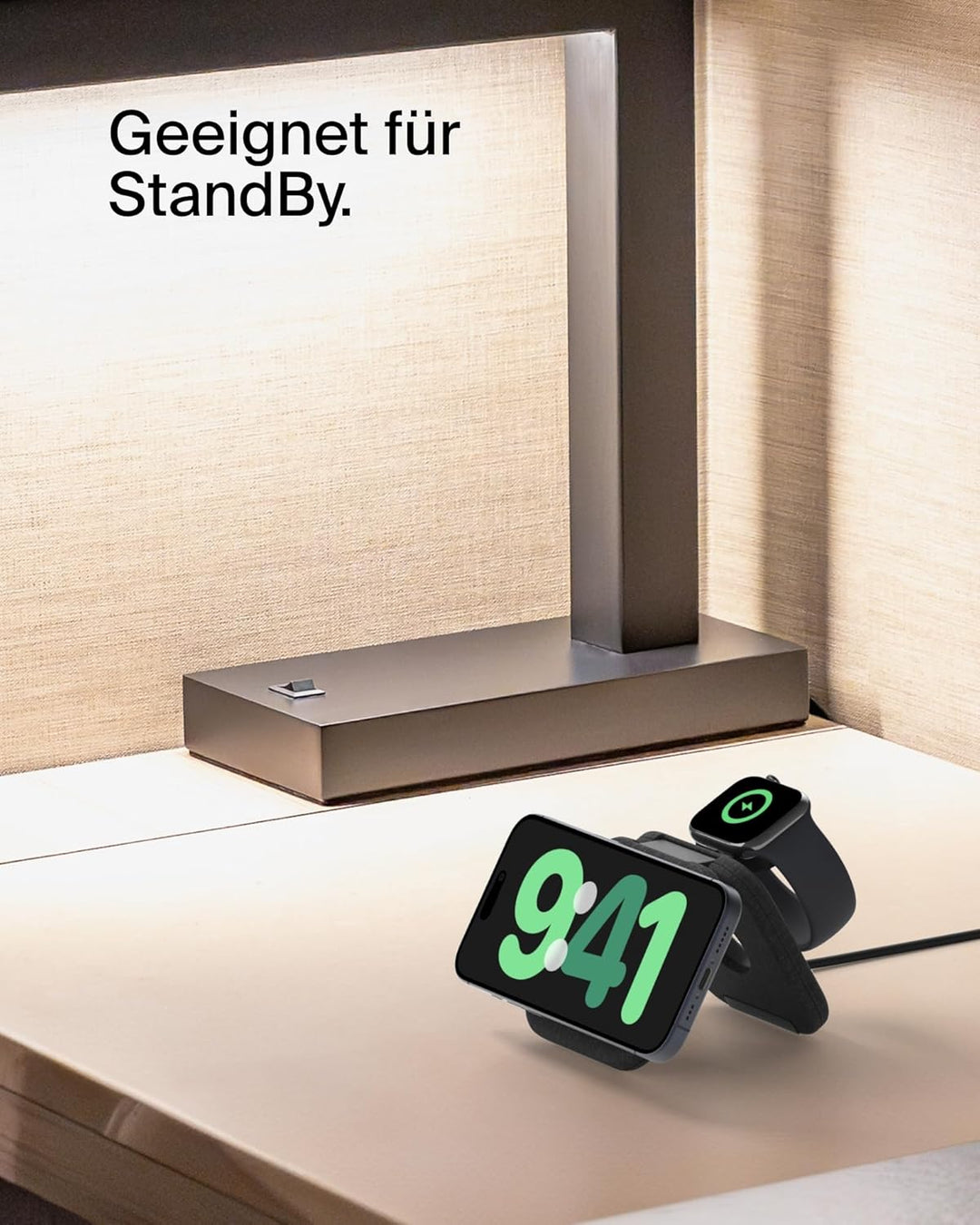 Belkin BoostCharge Pro Magnetische 2-in-1 Qi2 Reiseladestation 15W, MagSafe-Kompatibles Ladegerät, Q