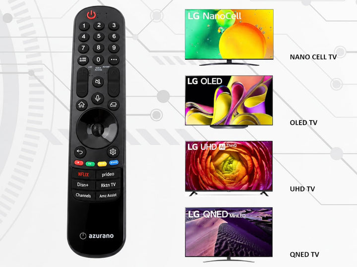 azurano Fernbedienung für LG Universal Magic Remote, AN-MR24GA, MR23GA, MR22GA, MR21GA, MR20GA Voice