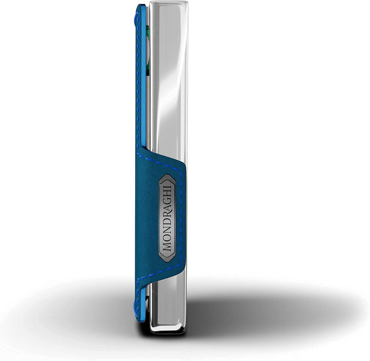 Mondraghi® Mini-Wallet. Ultraleichte Geldbörse mit Narbenleder. Kleiner Geldbeutel mit RFID-Schutz-C