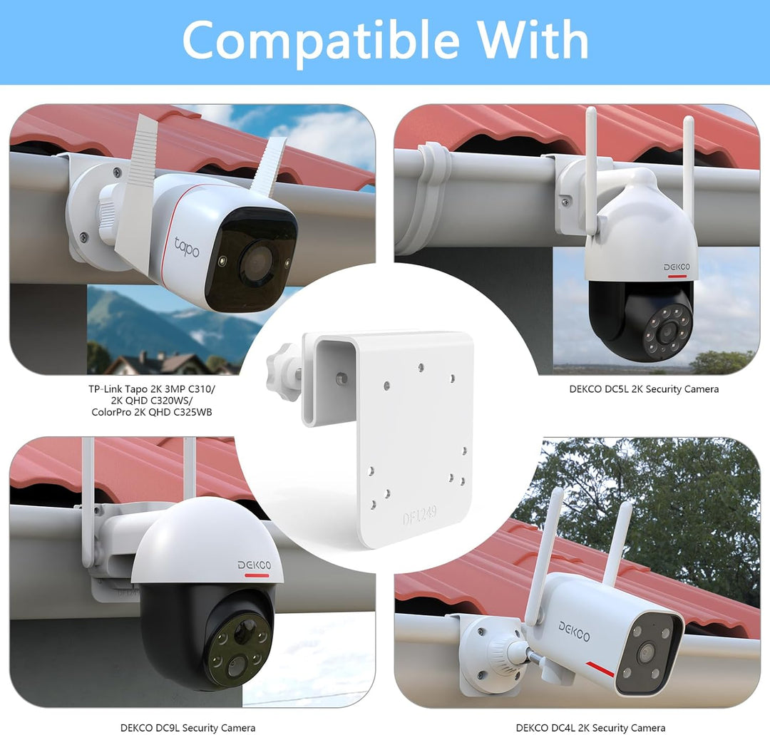 HOLACA Dachrinnenhalterung Kompatibel mit TP-Link Tapo C320WS/C325WB/C310 Überwachungskamera Aussen,