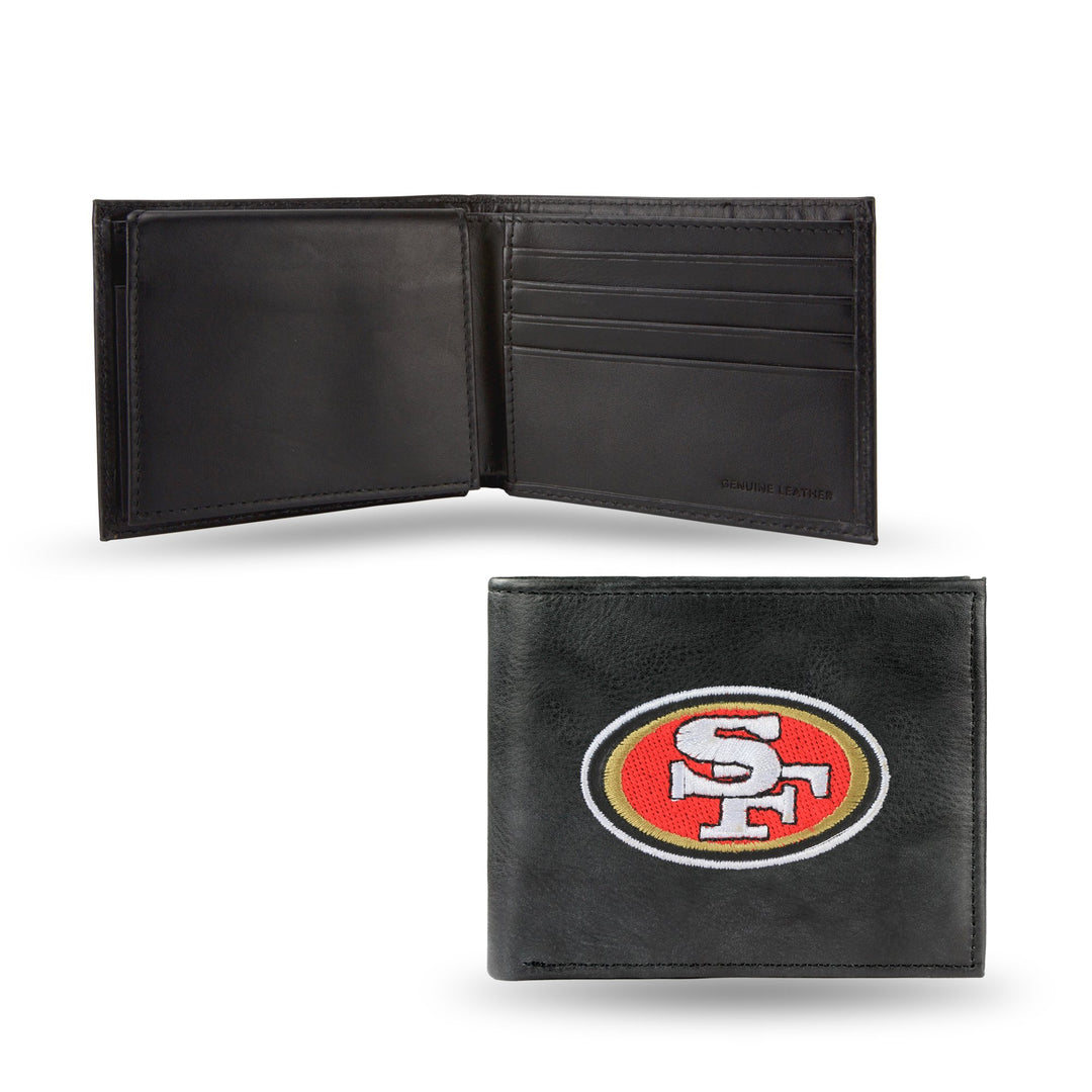 Rico Industries NFL Embroidered Leather Billfold Wallet San Francisco 49ers, San Francisco 49ers