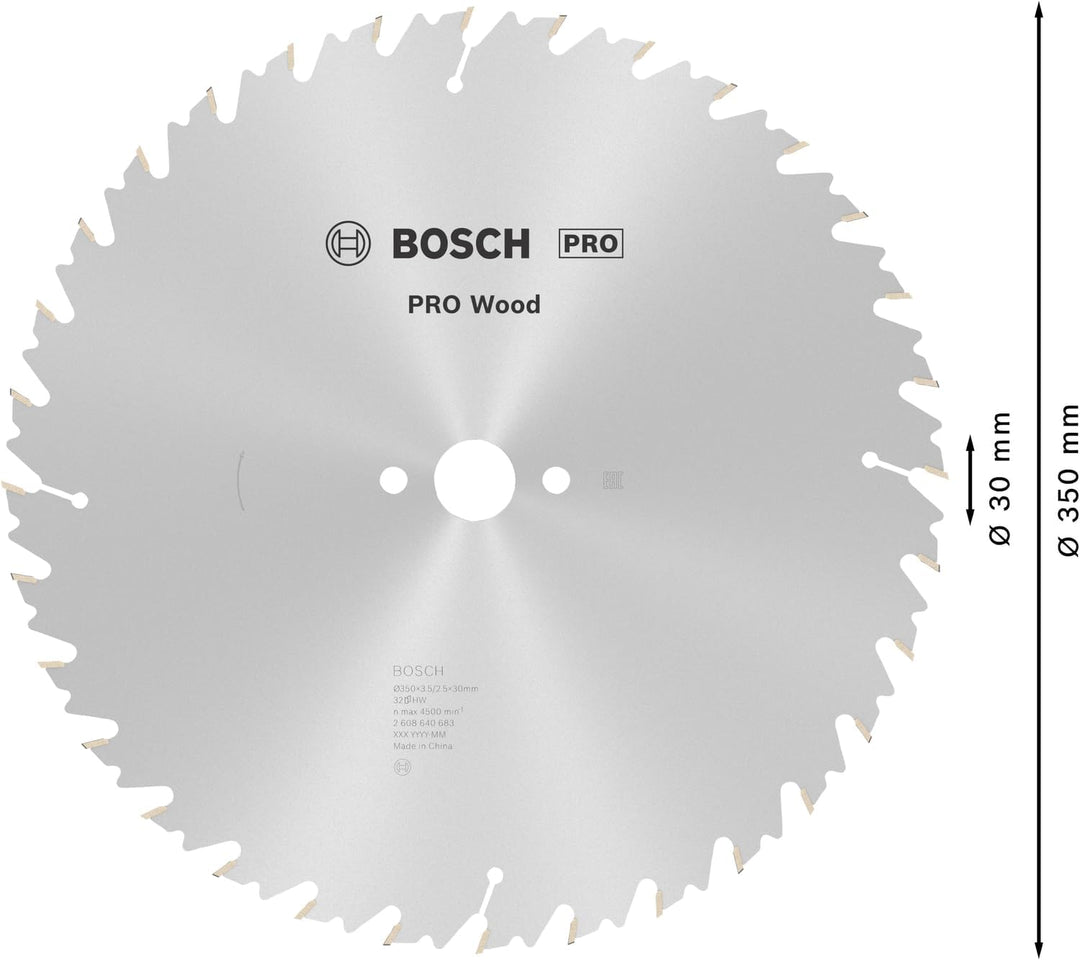 Bosch Professional 1x Kreissägeblatt Speedline Wood (für Holz, Sägeblatt Ø 350 x 30 x 3,5 mm, 32 Zäh